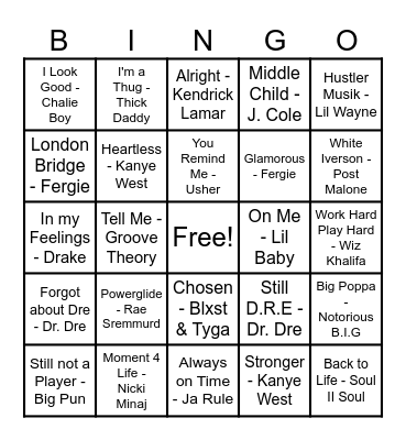 Musical Bingo! Round 3 Bingo Card