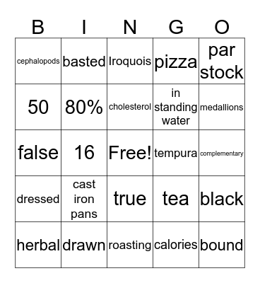 CPAS Review for Chapters 1-10 Bingo Card