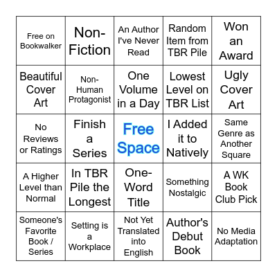 Nihongo no Book-It! 2024 Bingo Card