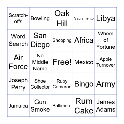 Bingo Card