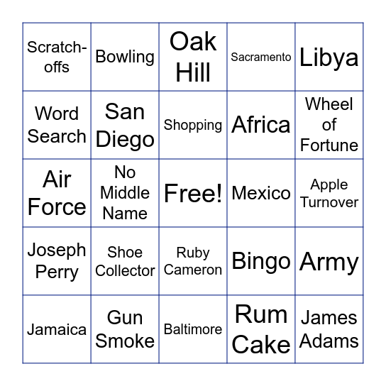 Bingo Card