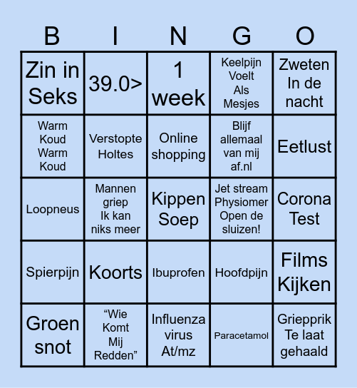 Griep 23/24 Bingo Card