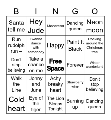 DI Christmas Bingo Card