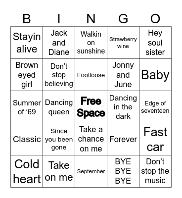 DI Christmas Party Bingo Card