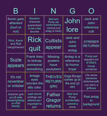 SPOOKY MONTH BINGO Card