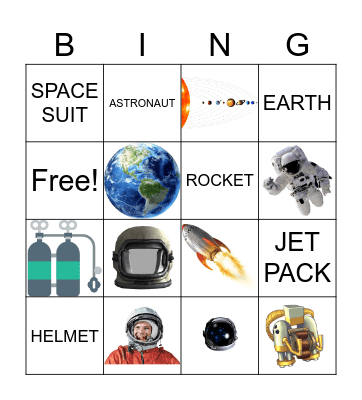 Let's Go To Space! Bingo Card