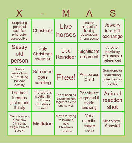 THAT'S A CHRISTMAS TO ME! Bingo Card