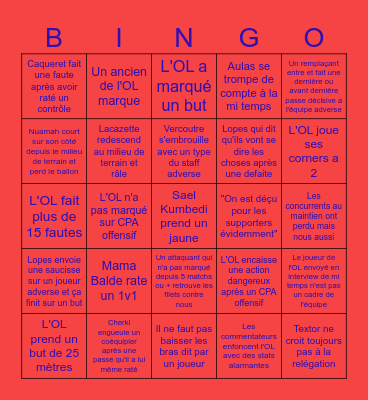 CIRCUS OL 2023/2024 Bingo Card