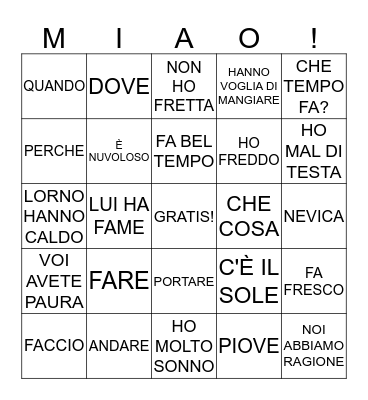 TOMBOLA! EDIZIONE PASSION FRUIT PUNCH  Bingo Card