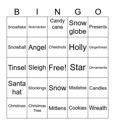 Christmas Bingo Card