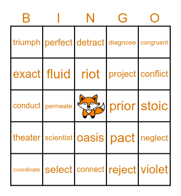 SPIRE7: V/V & -ct Bingo Card