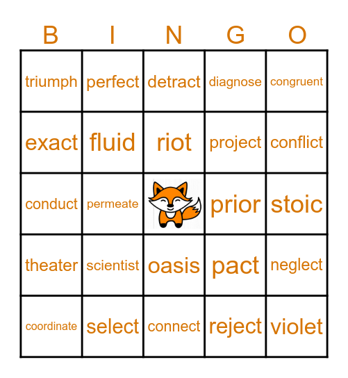 SPIRE7: V/V & -ct Bingo Card