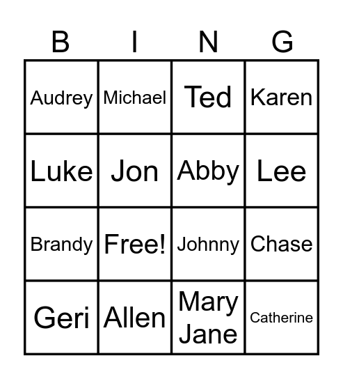 XMAS 2023 BINGO Card