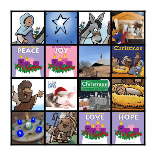 Nativity Advent Bingo Card