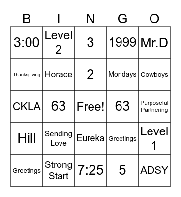 Harris Holiday Bingo! Bingo Card