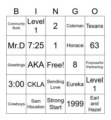 Harris Holiday Bingo! Bingo Card