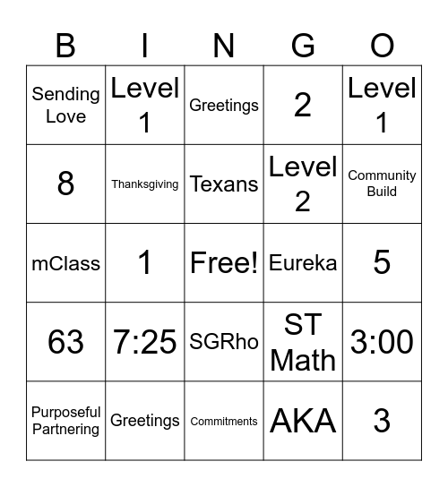 Harris Holiday Bingo! Bingo Card
