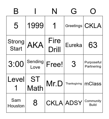 Harris Holiday Bingo! Bingo Card
