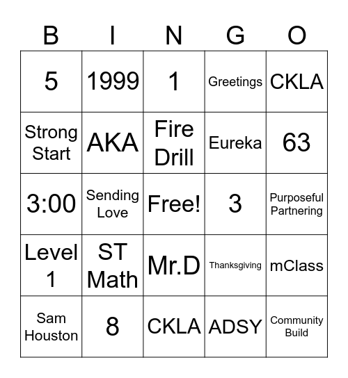 Harris Holiday Bingo! Bingo Card