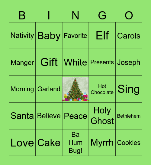 Christmas Bingo Card