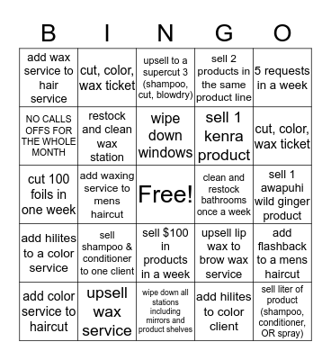 APRIL CONTEST  Bingo Card