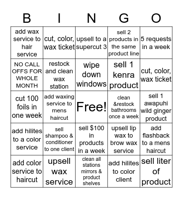 APRIL CONTEST  Bingo Card