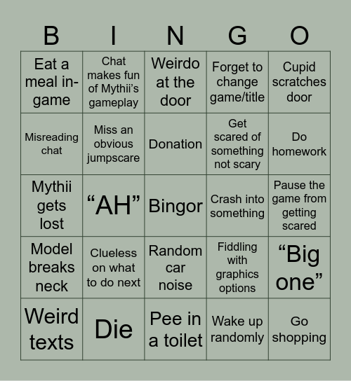 General/Fears to Fathom Bingo Card