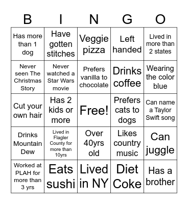 Pine Lakes Animal Hospital Bingo Card