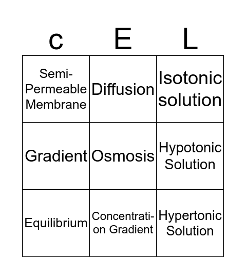 Science  Bingo Card
