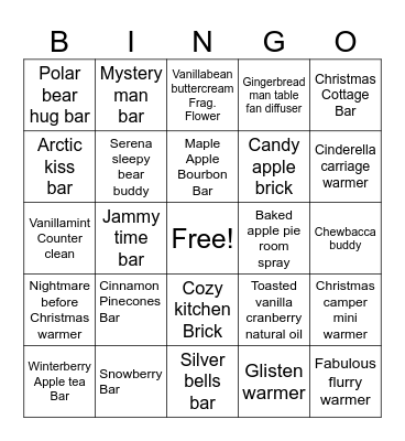 Scentsational Bingo! Bingo Card