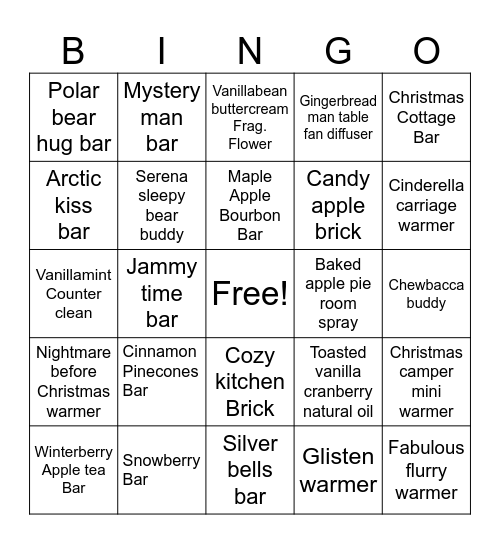 Scentsational Bingo! Bingo Card