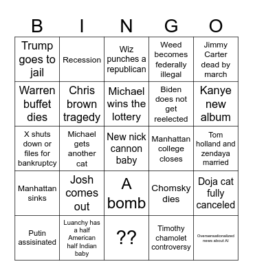 2024 bingo Card
