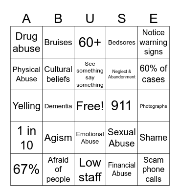 Bingo 1 Bingo Card