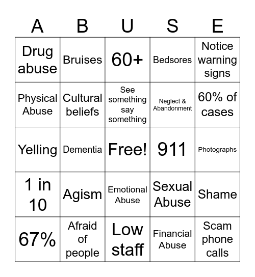 Bingo 1 Bingo Card