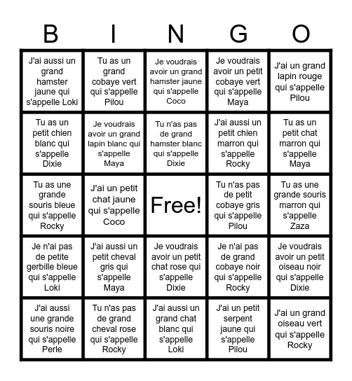 Yr Autumn 2 Week 4-6 Bingo Card