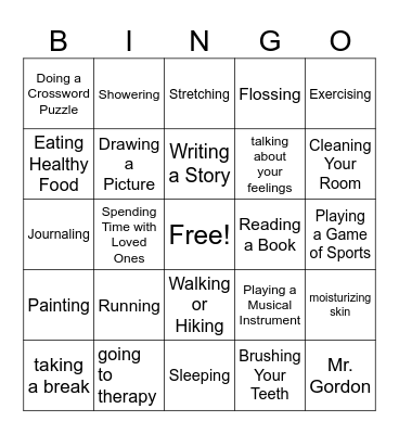 Self-Care & Creativity Bingo Card