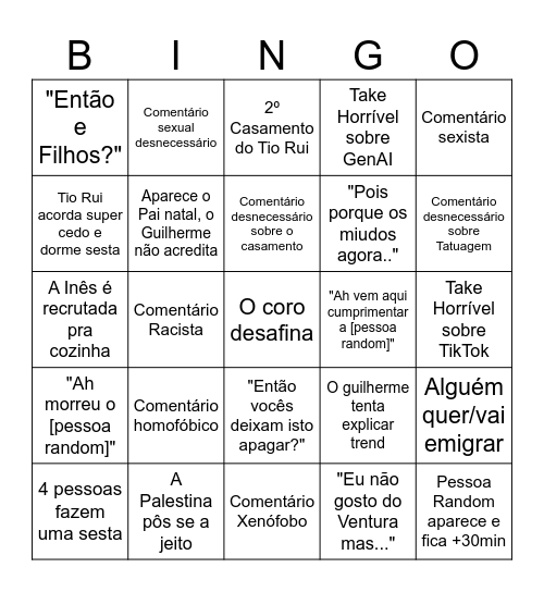 Natal 23/24 Bingo Card