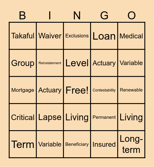 Activity 1 - Virtual Bingo Card