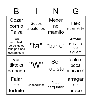 Ruivoh Bingoh Bingo Card