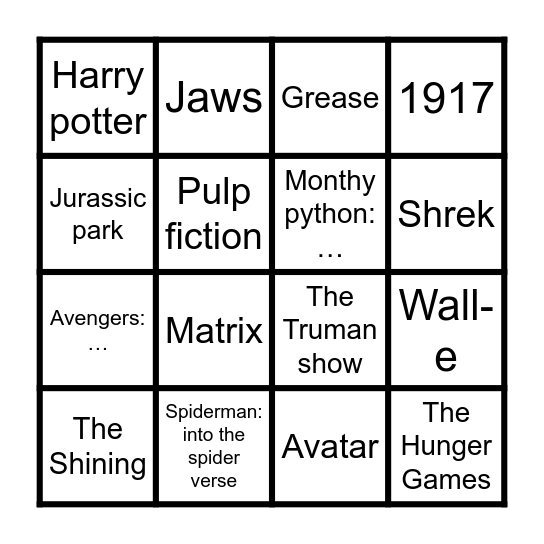 AKT BINGO Card