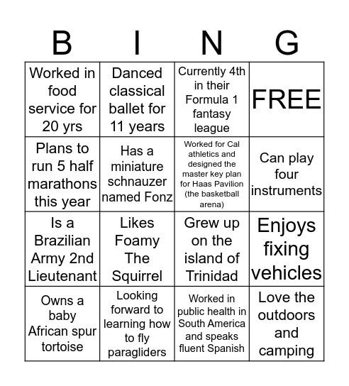 New CSA BINGO Card
