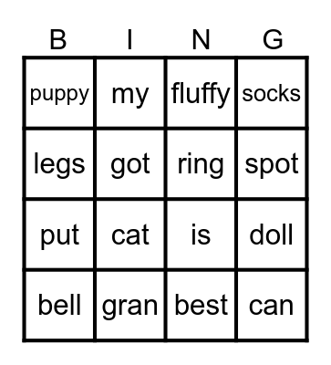 Scruffy Ted - Pink 1 Bingo Card