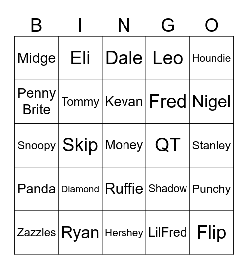 Robin'Bingo Card