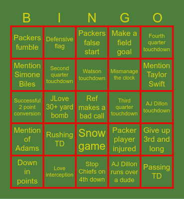 Love Story - 12/3/23 Bingo Card