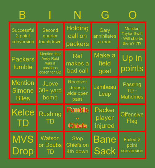 Love Story - 12/3/23 Bingo Card