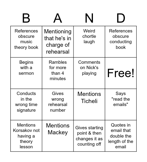 Bingo Card