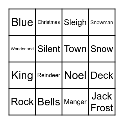 Find the Lyric! Bingo Card