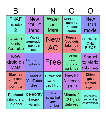 2024 Bingo Card