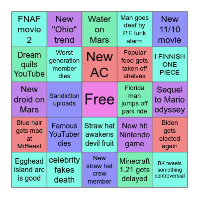 2024 Bingo Card
