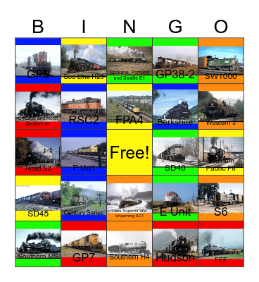 Railroad Museums that I want to visit someday with Carmen Bingo Card